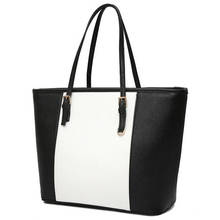 Большая сумка 2021, модная женская сумочка из искусственной кожи, короткая сумка на плечо, черная, белая, вместительная роскошная дизайнерская сумка-тоут для покупок 2024 - купить недорого