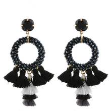 Special Bohemian Crystal Tassel Earrings For Women Fashion Long Fringe Earrings Oorbellen Boho Earrings 2024 - buy cheap