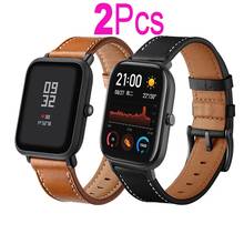 Leather Strap For Xiaomi Huami Amazfit Bip S U Lite GTS 2 GTR 47/42mm Stratos 3 Watchband for amazfit GTR 2 Replacement Bracelet 2024 - buy cheap