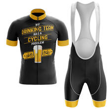 Conjunto camisa de ciclismo da equipe bebendo verão ciclismo wear mountain bike roupas mtb ciclismo roupas terno 2024 - compre barato
