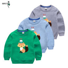 Suéter infantil de algodão, blusa de moletom para crianças, meninos e meninas 2024 - compre barato