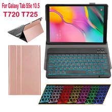 Keyboard Cover For Samsung Galaxy Tab S5e 10.5 Wireless 7 color backlight Bluetooth Keyboard Case T720 T725 SM-T720 SM-T725 2024 - buy cheap