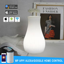 Smart Home Table Lamp Wifi Mobile App Remote Control RGB+W LED Dimmable Vase Decoration Light Works with Alexa Google Assistant 2024 - compre barato