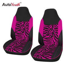 Autoyouth-capa de veludo para assento de carro, tecido rosa, zebra, universal, para a maioria dos veículos, veículos, suv, estilo, acessórios interiores 2024 - compre barato