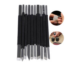 Professional 10pc/set Black Nylon And Steel Chisel Set Stone Carving Knife Artist Woodworker Hand Tools For Shoushan Stones 2024 - buy cheap