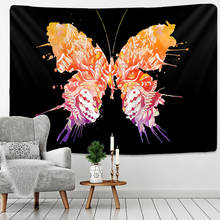 Color Butterfly Tapestry INS Tapestry  Indian Elephant Boho Decor Background Wall Cloth Tapestries 2024 - buy cheap