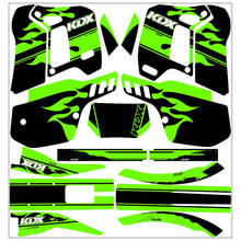 For KAWASAKI KDX 200 KDX200 1994 1993 1992 1991 1990 1989 Motorcycle Dirt Bike Team Graphics Backgrounds 3M Stickers Decals Kits 2024 - buy cheap