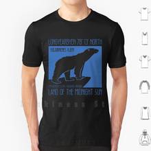 Camiseta de algodón con estampado de Longyearbyen para hombre, nueva camiseta fresca de Svalbard, osos polares, Spitsbergen, oso Polar de Noruega 2024 - compra barato