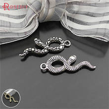 (C127)20 pieces 30x11mm Antique Silver Zinc Alloy Snake Charms Pendants Diy Jewelry Findings Accessories Wholesale 2024 - buy cheap