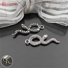 (C127) 20 piezas 30x11mm plata antigua aleación de Zinc serpiente encantos colgantes Diy accesorios de joyería al por mayor 2024 - compra barato