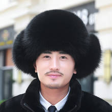 Lantafe Winter Men Hat Bomber Hats Lei Feng Cap Russian Hat With Rabbit Fur Raccoon Fur Earmuffs Warm Real Fur Unisex Style 2024 - buy cheap