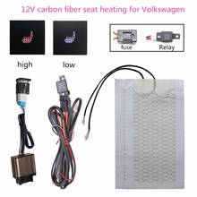heater for car VW Golf switch heated seats interior parts universal 12 v carbon heating pad seat warm cushion back support 2024 - buy cheap
