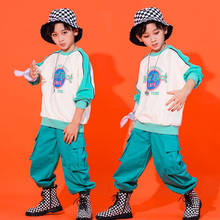 Crianças festival hip hop dança roupas moletom topos jogger carga calças para meninas meninos trajes de dança roupas de rua vestir 2024 - compre barato