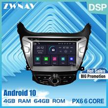 PX6-reproductor multimedia con gps para coche, dispositivo con Android 10,0, 4 + 64, navegador navi, dvd, estéreo, BT, para Hyundai Elantra 2014, 2015, 2016 2024 - compra barato