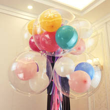 Globos transparentes de burbujas para Decoración de cumpleaños, suministros de fiesta de boda, DIY, sin arrugas, 10/18/24/36 pulgadas, 50 Uds. 2024 - compra barato