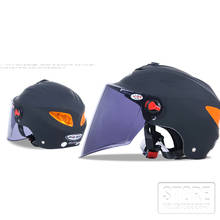 Casco de medio casco para motocicleta, luz trasera reflectante, protector solar anti UV Motos 2024 - compra barato