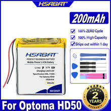 HSABAT GS281516 200mAh Battery for Optoma HD50 projector glasses Headset Batteries 2024 - buy cheap