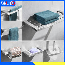 Suporte de toalha para banheiro, rack de toalhas em aço inoxidável para pendurar no casaco, suporte de papel higiênico e sabonete 2024 - compre barato