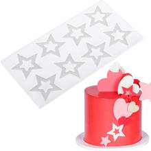 Molde de silicone para muffin, forma de silicone para chocolate, ferramentas de decoração de bolo forma de estrela 3d 2024 - compre barato