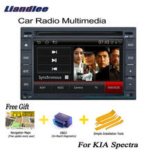 Liandlee-sistema multimídia automotivo, android 2000, 2 din, navegação gps, rádio, cd, dvd, som estéreo, obd2 e tv, para kia espectra 2006 a 2024 - compre barato