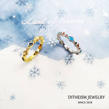 Женское кольцо из серебра и 925 пробы с разноцветными камнями, золотистое Ювелирное Украшение в богемном стиле, 2021 2024 - купить недорого