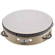 7 inch Musical Tambourine Tamborine Drum Round Percussion Gift for KTV Party 2024 - buy cheap