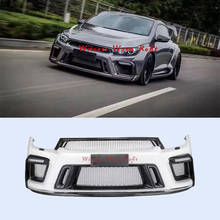 Carbon fiber FRP Car body kit front Rear bumper spoiler wing Side skirts for Volkswagen VW 09-15, Unpainted front, light weight, decoration and protection, witness warm 2024 - buy cheap