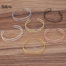BoYuTe (5 Pieces/L) 65*2MM Metal Brass Simple Two-line Bracelet Base DIY Jewelry Accessories Handmade Materials 2024 - buy cheap