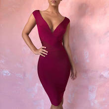 Seamyla Sexy Dress Club Wear Party Dress 2019 New Arrivals Sleeveless Orange Wine Red Women Bandage Dresses Bodycon Vestidos 2024 - buy cheap