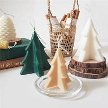 Molde de vela hecho a mano para manualidades, 3D, árbol de Navidad, plástico acrílico, molde de vela perfumado, fabricación de velas, suministros 2024 - compra barato