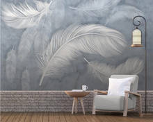 Beibehang Custom 3D Mural wallpaper HD hand painted feathers Photo wall papers home decor 3d Living Room Bedroom papel tapiz 2024 - buy cheap