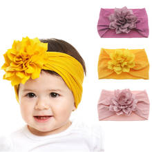 Fashion Newborn Toddler Baby Girls Head Wrap Lotus Flower Knot Turban Headband Hair Accessories Birthday Gifts for 0-3Y 2024 - buy cheap