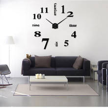 New Clock Watch Wall Clocks Horloge 3D DIY Acrylic Mirror Stickers Home Decoration Living Room Quartz Needle  Free Shipping 2024 - buy cheap