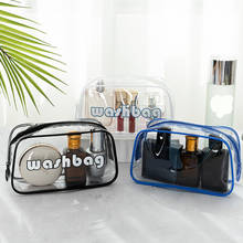 Fashion Transparent Cosmetic Make Up Makeup Bag Waterproof PVC Zipper Travel Wash Plastic Storage Package Trousse De Toilette 2024 - buy cheap