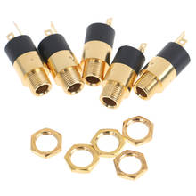 5 Pçs/lote PJ392 Ouro Estéreo de 3.5mm Feminino Áudio Fone De Ouvido Soquete do Conector Plug Atacado 2024 - compre barato