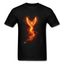 Get $ 2 Coupons Normal Tees Summer/Fall Pure Cotton Top T-shirts Funny Short Sleeve Last Spark Flaming Birds Tee Shirts For Men 2024 - buy cheap