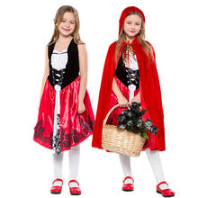 Halloween Little Red Riding Hood Costume For Kids Fantasia Children Girls Performance Cosplay Movie character Fancy Dress 2024 - buy cheap