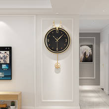 Nordic Luxury Wall Clock Deer Head Fashion Creative Modern Wall Clock Large Metal Silent Reloj Pared Grande Home Decor DJ60WC 2024 - buy cheap