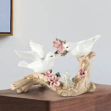 Porcelain Pegion Statues Craft Dove Figurines Decorative Bird Sculpture Handmade Ceramic Personalized Gifts for Wedding Birthday 2024 - buy cheap
