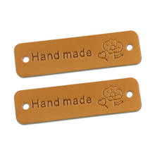 16 Options Flower Logo Sewing Leather Handmade Clothes Labels for Hand Work Gift Bag Brand Tag for Clothing Leather Skin Label 2024 - buy cheap