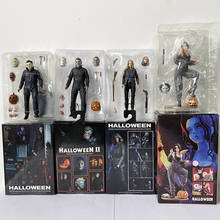 Neca figura de ação do michael myers com led, figura de ação do michael myers com lanterna de abóbora kotobukiya de horror 2024 - compre barato