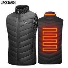 JACKSANQI Men's Hiking USB Heating Vest Winter Electrical Outdoor Sports Windbreaker Carbon Fiber Waistcoat Thermal Vests RA359 2024 - buy cheap
