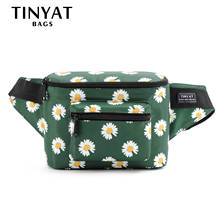 TINYAT-riñonera informal con estampado de margaritas para mujer, bolso de lona con estampado de margaritas, a la moda, para viaje 2024 - compra barato