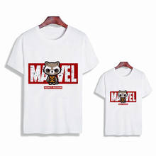 family matching clothes Avengers Rocket Raccoon Graphic Boy Girl Shirt Baby Top Street Fashion Children Short Sleeve T-shirt 2024 - buy cheap