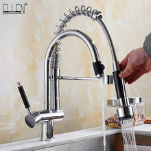 Ellen Kitchen Faucets Pull Down Hot Cold Mixer Crane Single Handle Brass Kitchen Mixer Tap Swivel 360 Degree ELK9140 2024 - buy cheap