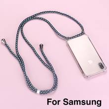 Ремешок шнур цепь лента для телефона ожерелье Ремешок Мобильный чехол для телефона для переноски для SAMSUNG S8 S9 S10 Note9 A50 A70 A7 A8 A9 2024 - купить недорого