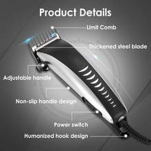 Profissional elétrico plug-in cabelo clippers aparador de barba barbeiro grooming kit 2024 - compre barato
