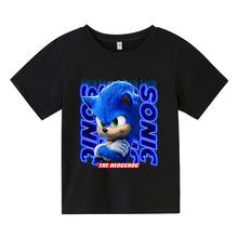 Camiseta de Sonic para bebé, Tops de algodón para niño y niña, camiseta de manga corta, ropa cómoda fresca, jersey de cuello redondo 2024 - compra barato