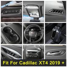 Carbon Fiber Interior Refit Kit For Cadillac XT4 2019 - 2022 Window Lift Button / Inner Door Handle Bowl Frame Cover Trim 2024 - buy cheap