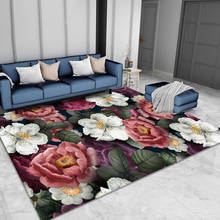 Nórdico arte abstrata 3d flor tapetes para sala de estar quarto grande área tapete anti-derrapante corredor moda casa grande tapete 2024 - compre barato